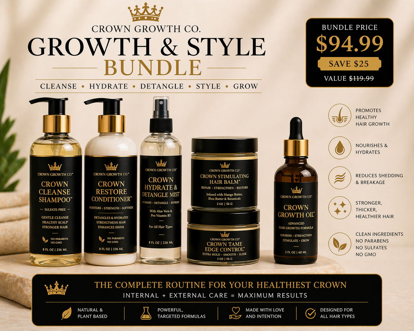 👑 CROWN GROWTH & STYLE BUNDLE™